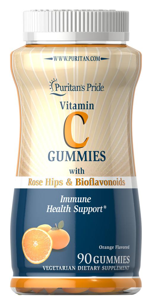 Vitamin C Gummies with Rose Hips & Bioflavonoids商品第1张图片规格展示