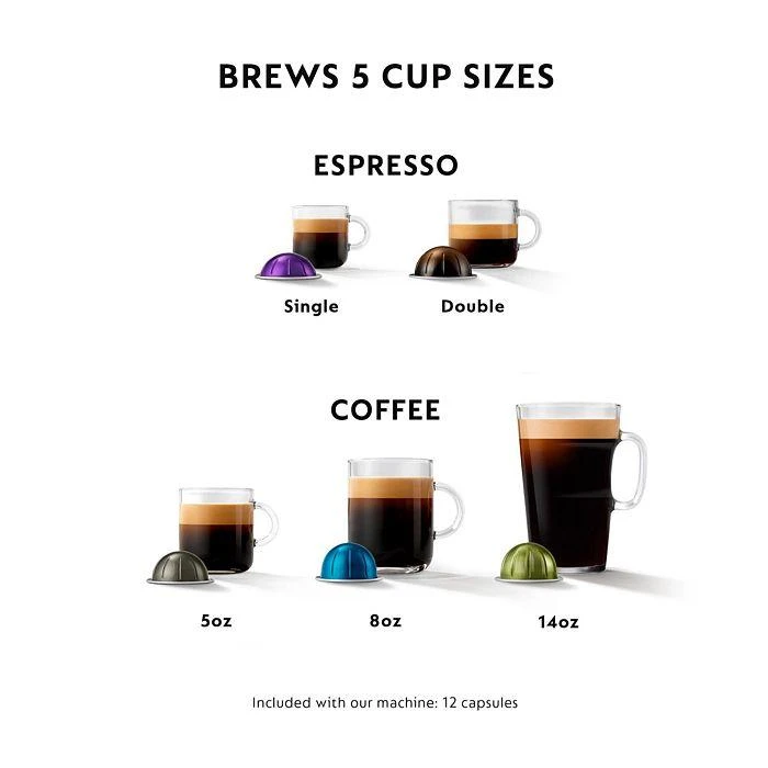 商品Nespresso|VertuoPlus Deluxe by De’Longhi, Classic Black,价格¥1040,第5张图片详细描述