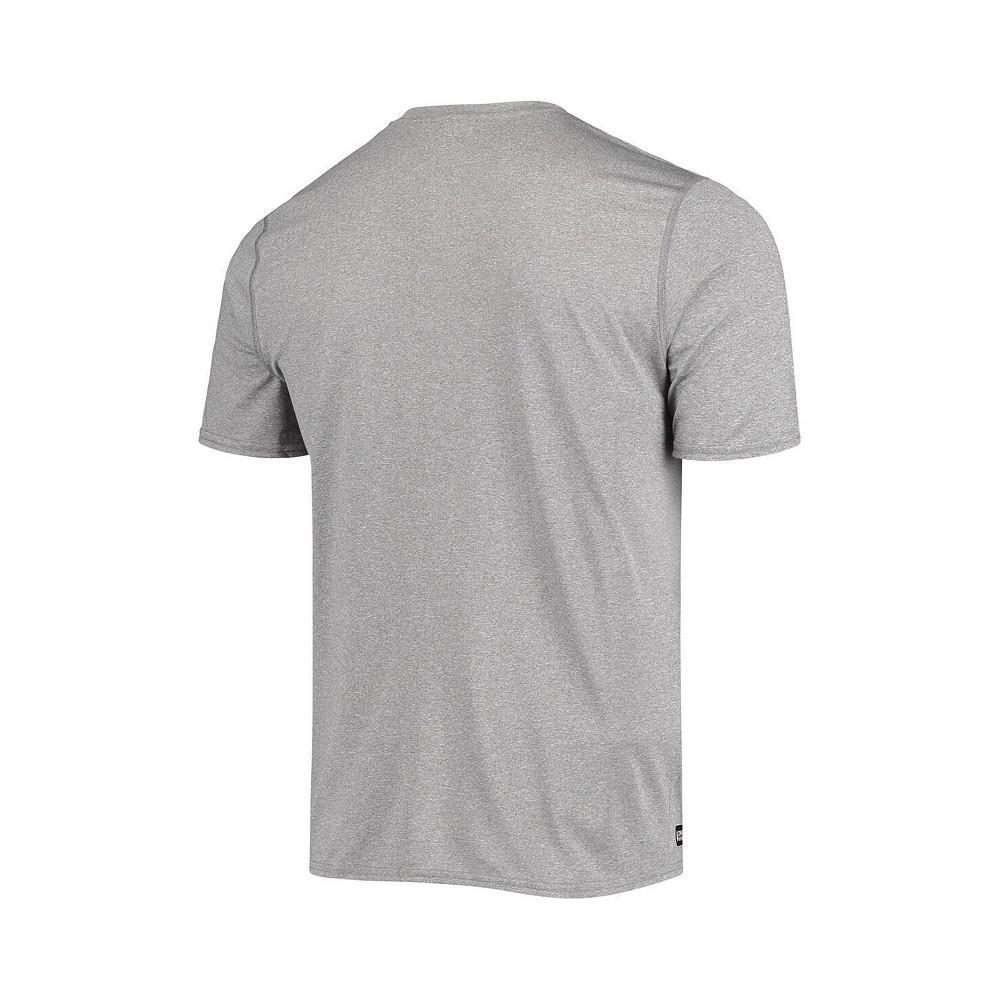 商品New Era|Men's Heathered Gray Los Angeles Chargers Combine Authentic Game On T-shirt,价格¥225,第5张图片详细描述