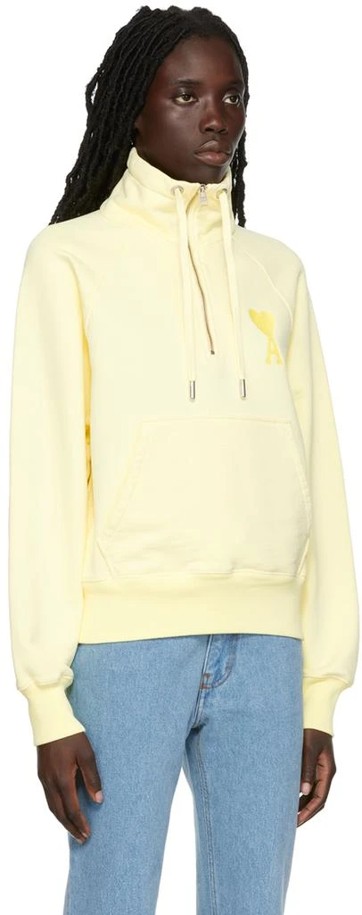 商品AMI|Yellow Ami de Cœur Half-Zip Sweatshirt,价格¥3524,第2张图片详细描述