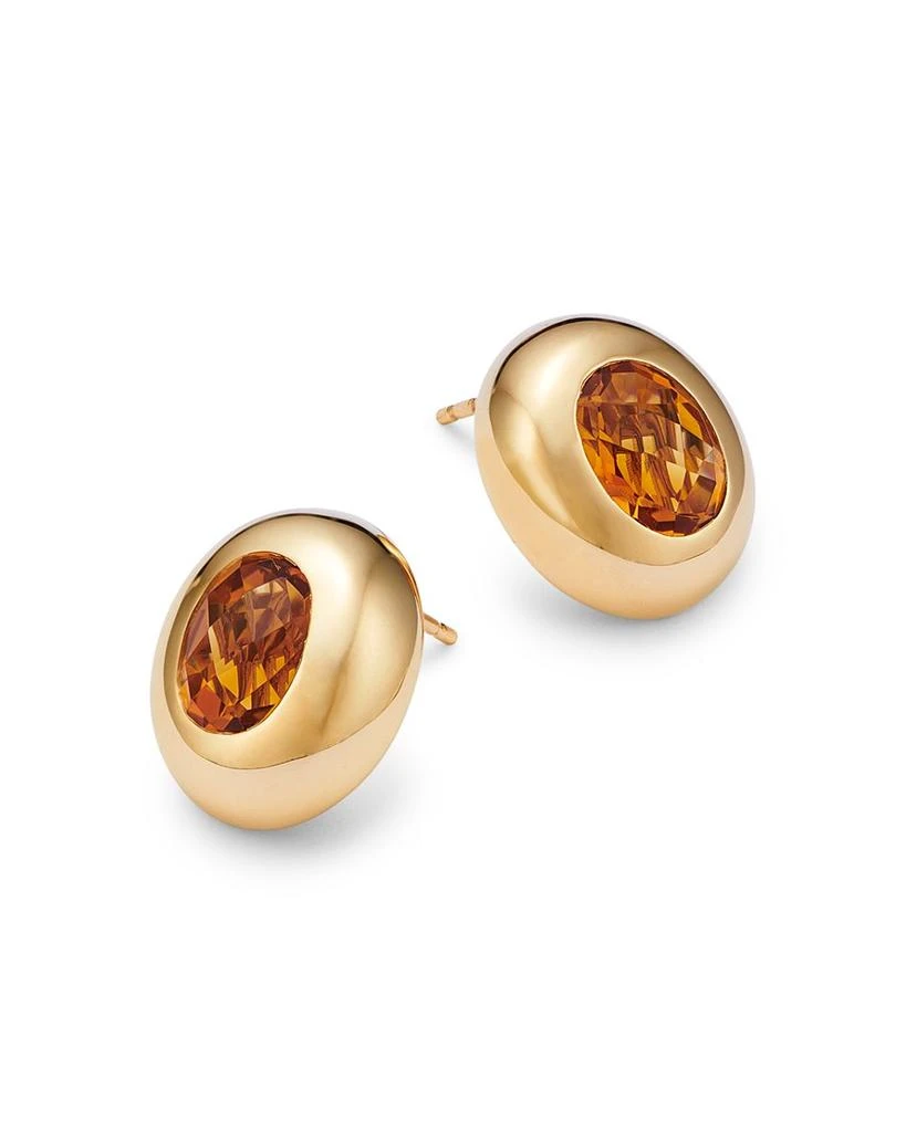 Bloomingdale's Fine Jewelry Citrine Polished Bezel Oval Stud Earrings in 14K Yellow Gold 商品