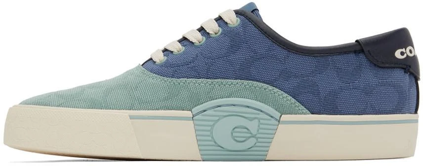 商品Coach|Blue Canvas Sneakers,价格¥512,第3张图片详细描述