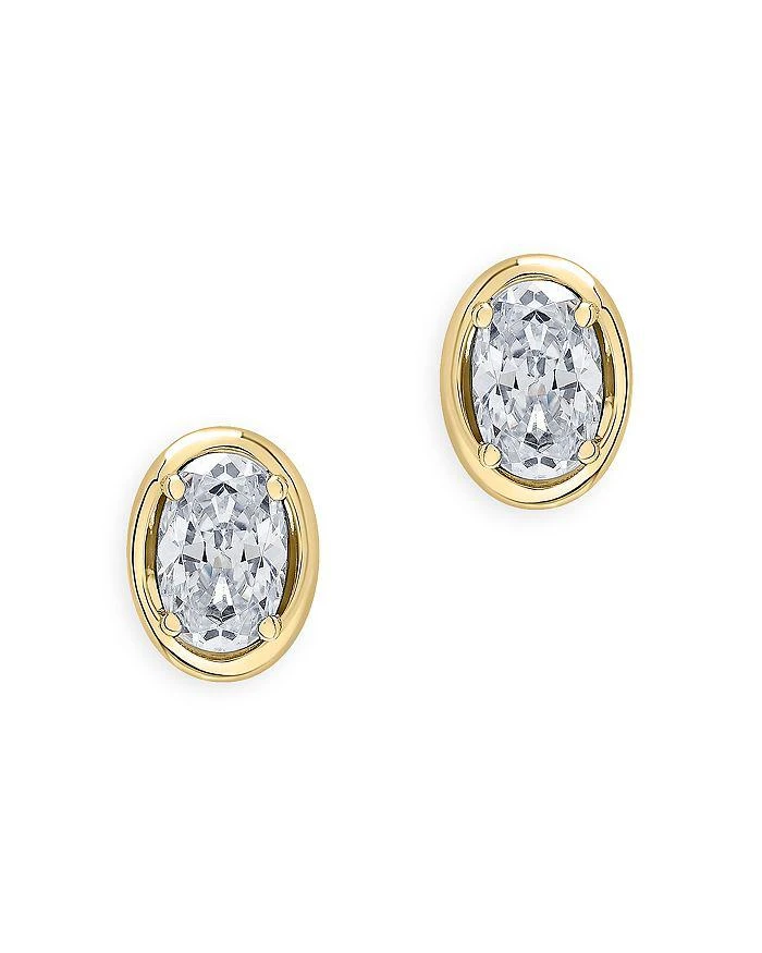 Oval Shaped Diamond Stud Earrings in 14K Yellow Gold, 0.56 ct. t.w. - Exclusive 商品