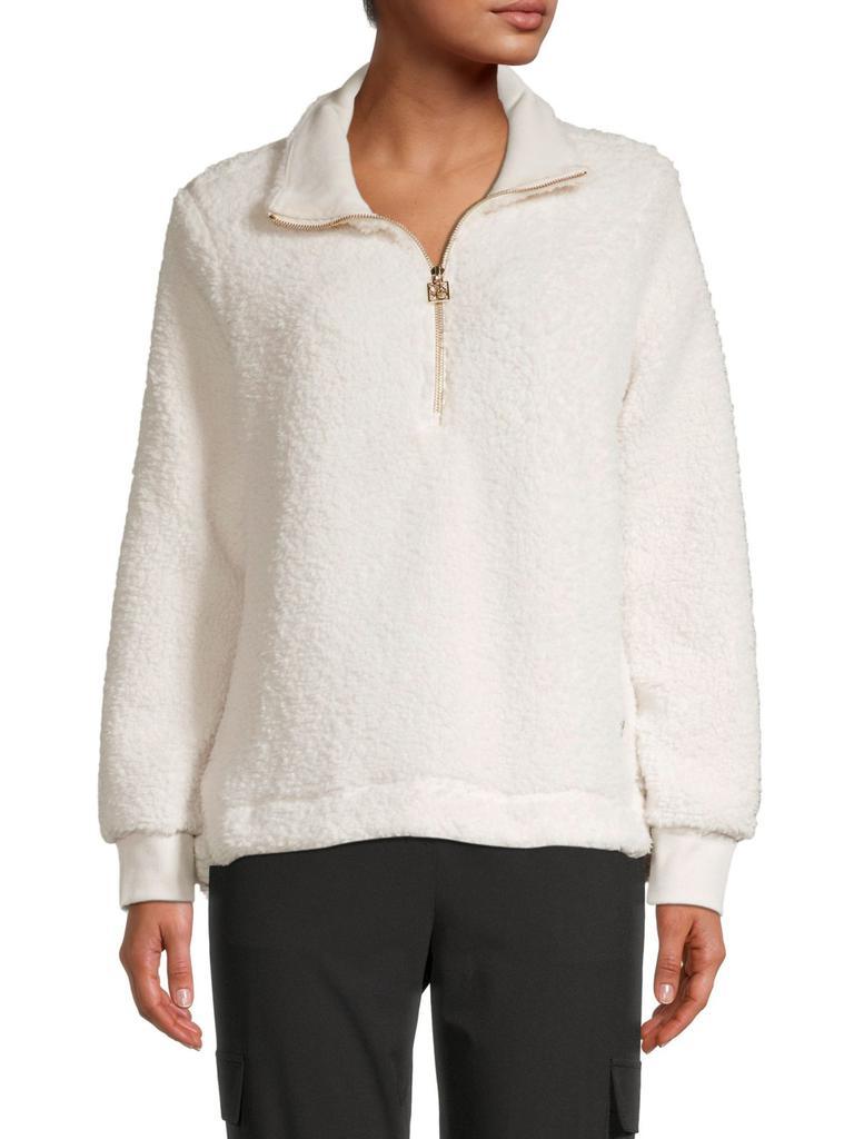 商品Calvin Klein|Plush Half-Zip Pullover Jacket,价格¥185,第1张图片