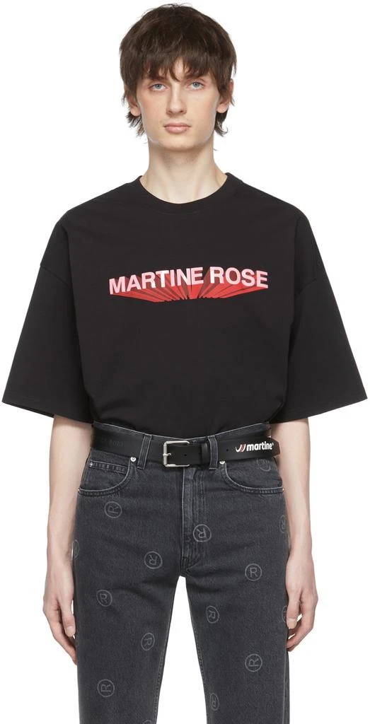 商品Martine Rose|Black Cotton T-Shirt,价格¥887,第1张图片