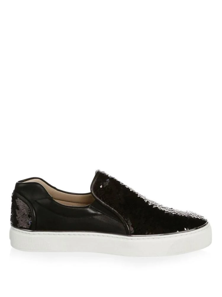 商品Stuart Weitzman|Sequined Leather Sneakers,价格¥1276,第5张图片详细描述