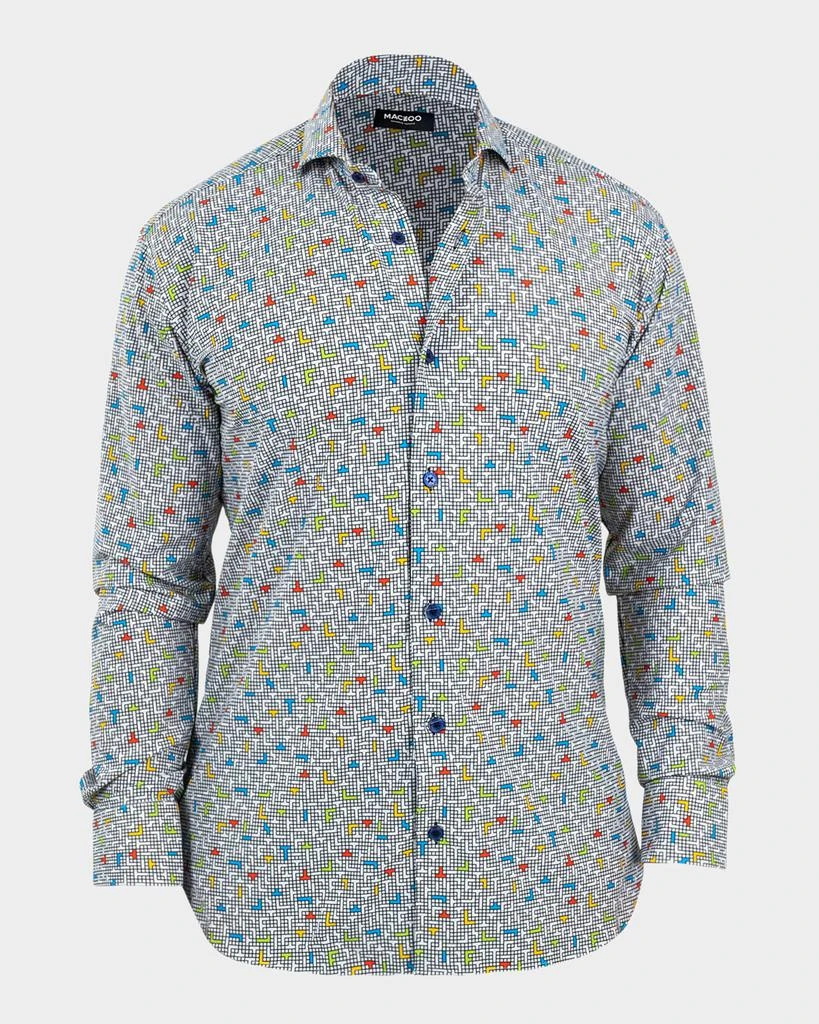 商品Maceoo|Men's Einstein Video Game Stretch Sport Shirt,价格¥1447,第1张图片