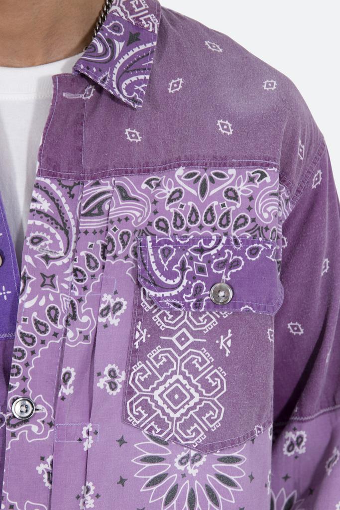 Bandana Trucker Shirt - Purple商品第9张图片规格展示