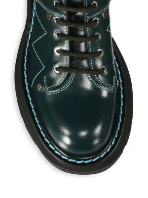 Alexander McQueen Tread Leather Lace-Up Boots 4