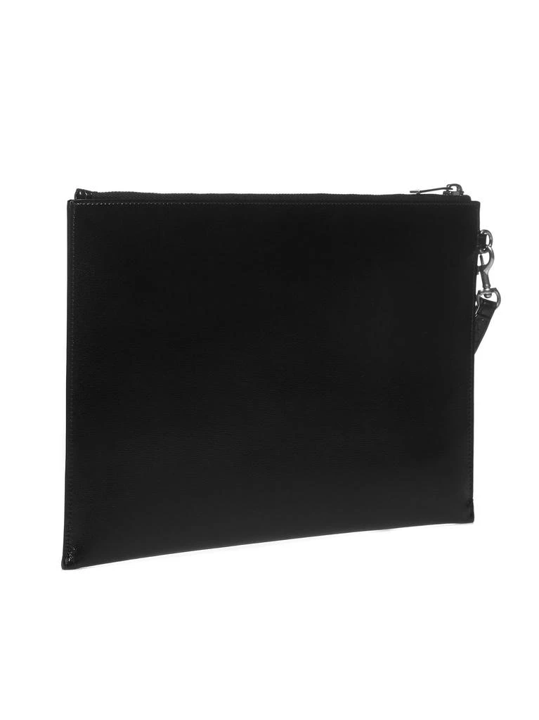 商品Yves Saint Laurent|Saint Laurent Logo Plaque Zipped Clutch Bag,价格¥3844,第2张图片详细描述