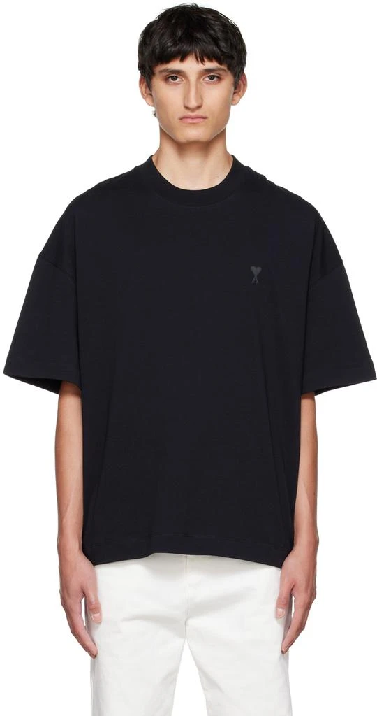 商品AMI|Black Ami de Cœur T-Shirt,价格¥1424,第1张图片