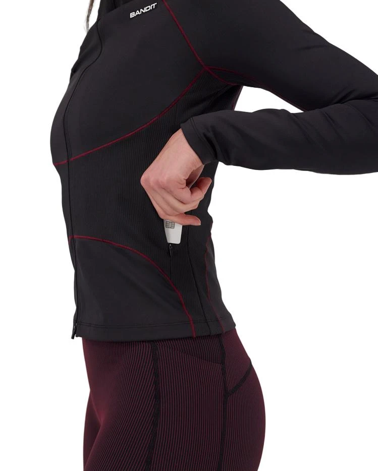 商品Bandit Running|Stamina™ Corset 2-Way Zip Jacket - Black / Fig,价格¥952,第3张图片详细描述