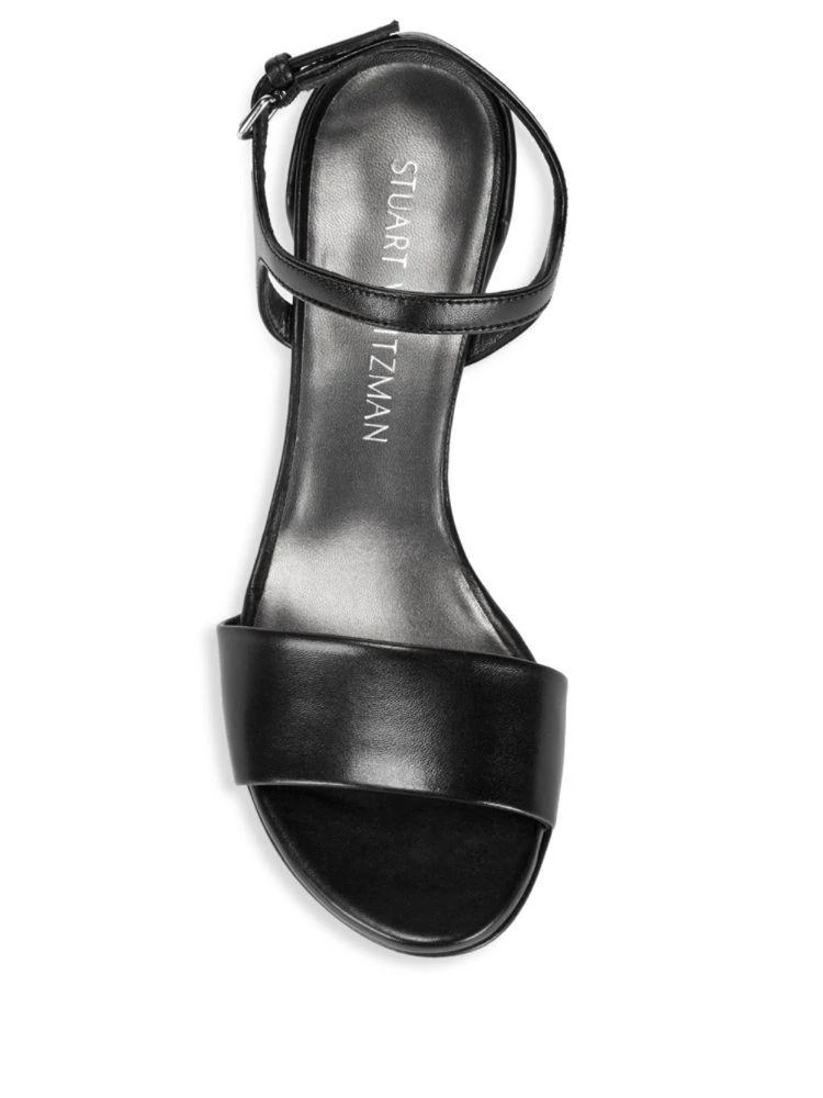 商品Stuart Weitzman|Metal Heel Insert Leather Sandals,价格¥1026,第3张图片详细描述