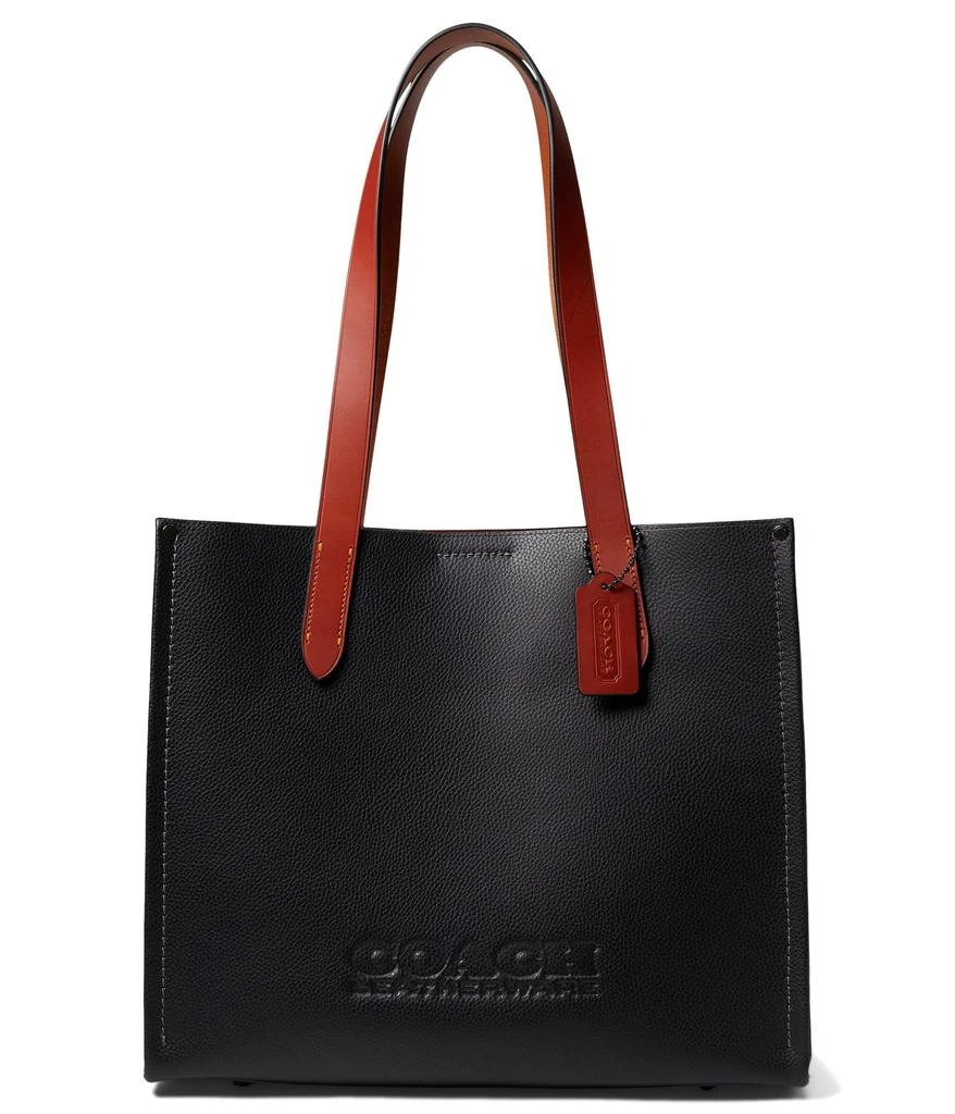 商品Coach|Relay Tote 34 in Pebble Leather,价格¥2999,第1张图片