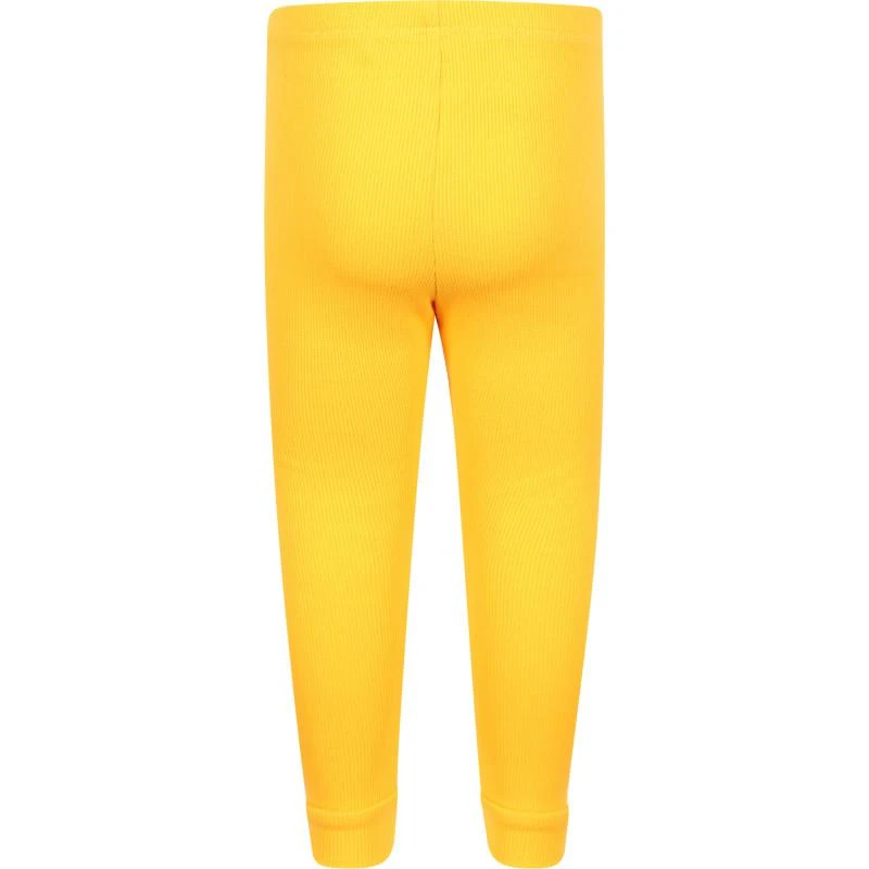商品Mini Rodini|Ribbed logo leggings in yellow,价格¥339,第2张图片详细描述
