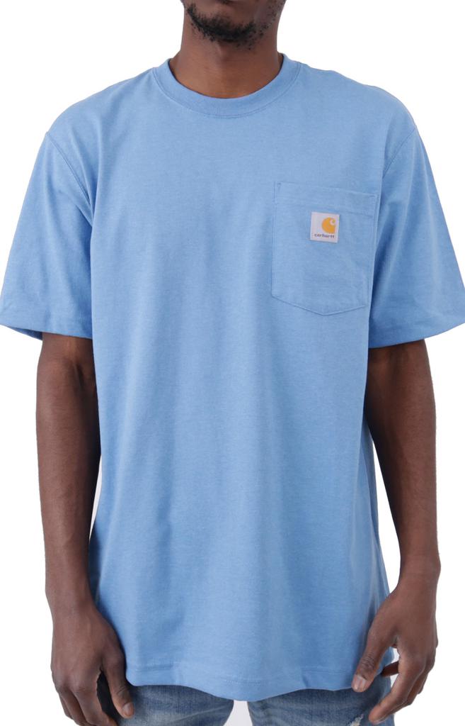 (K87) Workwear Pocket T-Shirt - Blue Lagoon Heather商品第1张图片规格展示