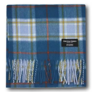 商品Gretna Green|Gretna Green 羊绒围巾 - 蓝色格子,价格¥457,第1张图片