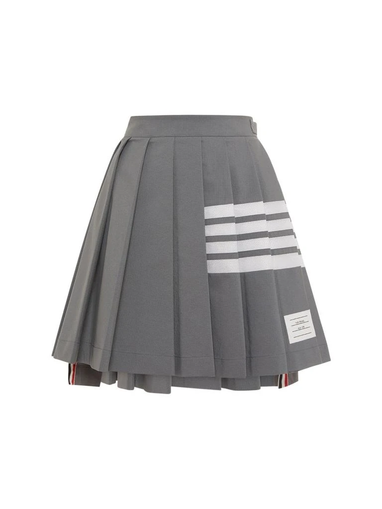 商品Thom Browne|Pleated Jersey Four Bar Mini Skirt,价格¥3197,第1张图片