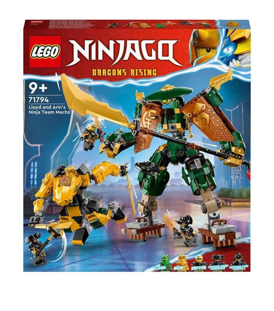 商品LEGO|NINJAGO Dragons Rising Lloyd and Arin’s Ninja Team Mechs Set 71794,价格¥800,第2张图片详细描述
