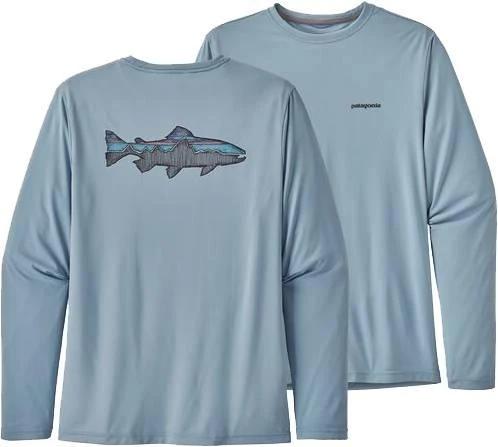 商品Patagonia|Patagonia Men's Fish Graphic Capilene Cool Long Sleeve Shirt,价格¥483,第5张图片详细描述
