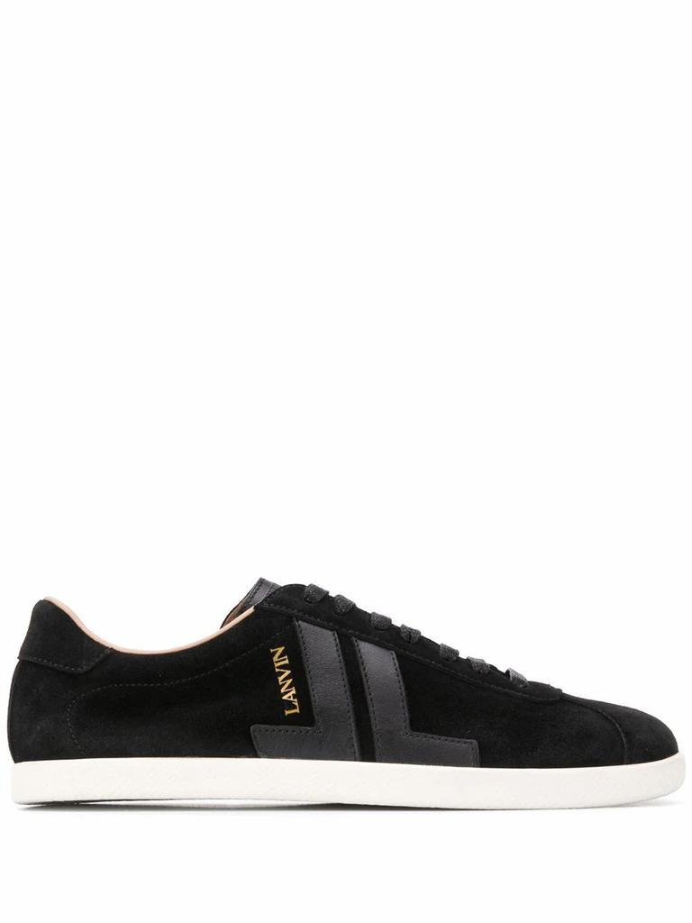 Lanvin Women's  Black Leather Sneakers商品第1张图片规格展示