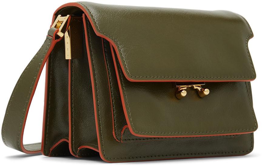 Khaki Mini Soft Trunk Shoulder Bag商品第2张图片规格展示