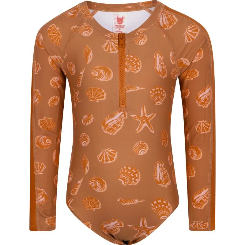 商品Munster|Shells print monokini in brown,价格¥552,第1张图片