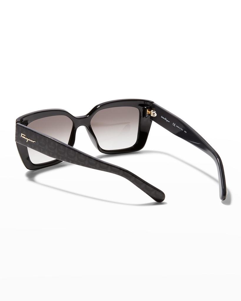 商品Salvatore Ferragamo|Rectangle Gancio Injection Plastic Sunglasses,价格¥1897,第4张图片详细描述