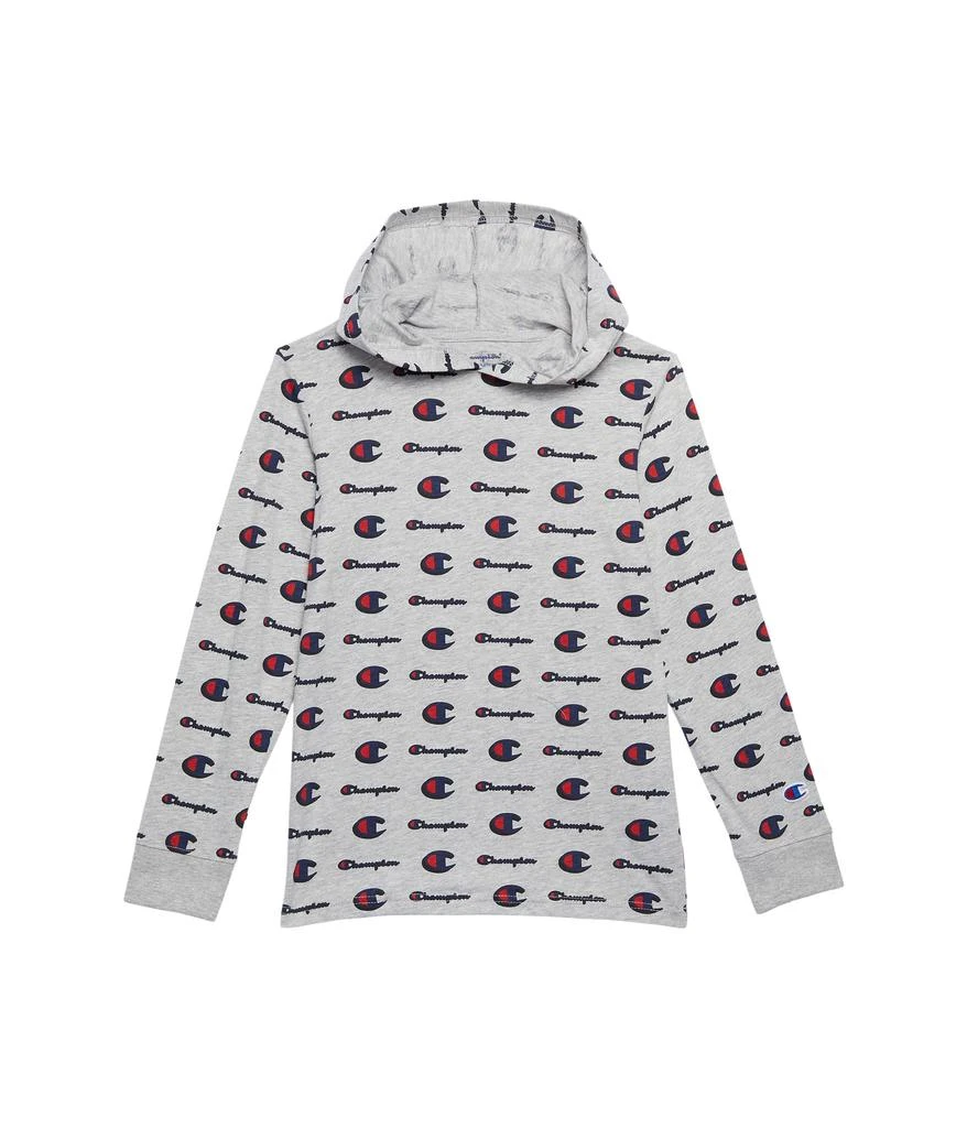 商品CHAMPION|All Over Print Hooded Long Sleeve Tee (Big Kids),价格¥189,第1张图片详细描述
