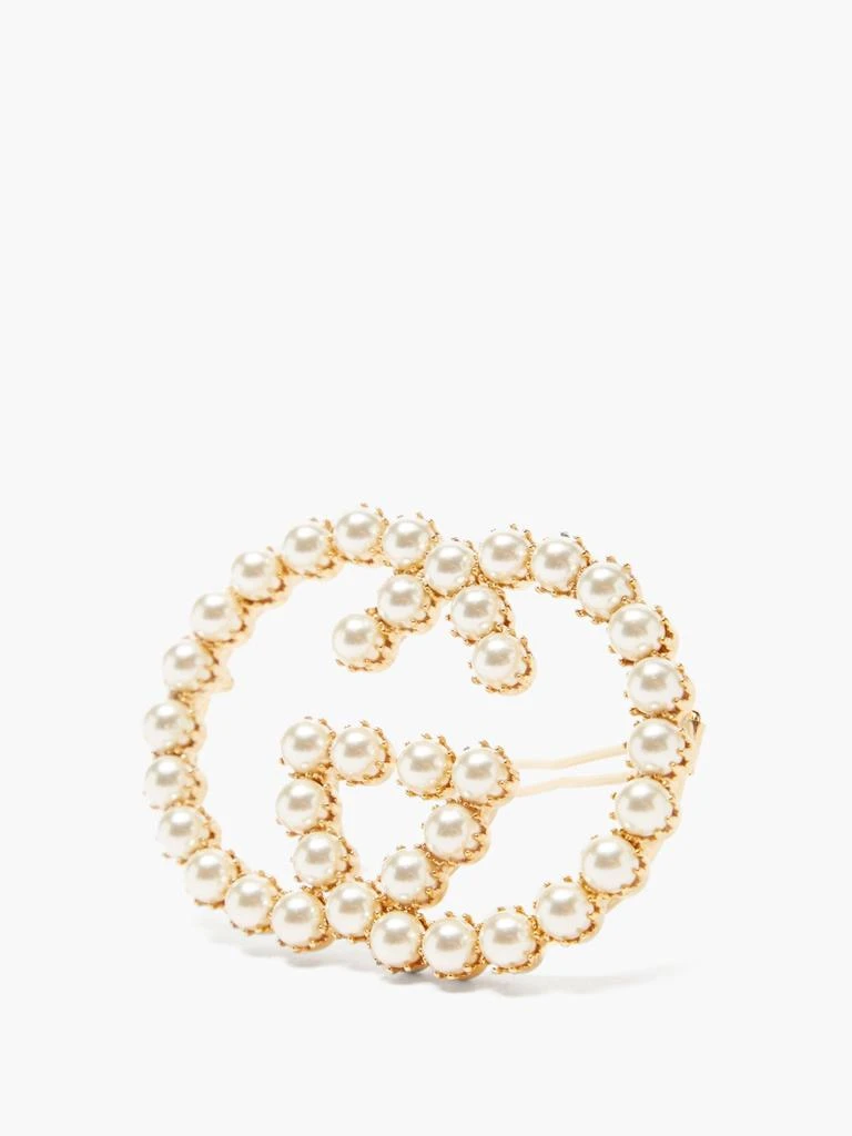 商品Gucci|GG faux pearl-embellished hair clip,价格¥4536,第4张图片详细描述