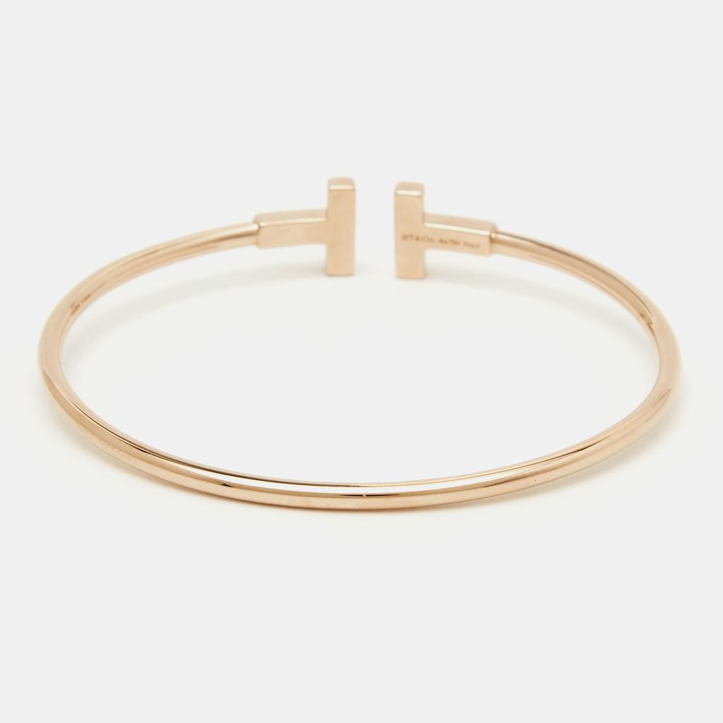 商品[二手商品] Tiffany & Co.|Tiffany  & Co. Tiffany T Diamond 18k Rose Gold Wire Bracelet,价格¥22061,第5张图片详细描述
