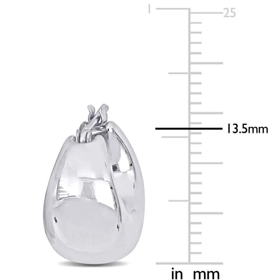 商品Amour|13.5mm Wide Huggie Earrings In 14K White Gold,价格¥5829,第2张图片详细描述