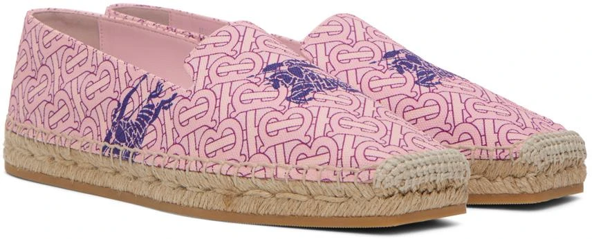 商品Burberry|Pink EKD Monogram Espadrilles,价格¥1923,第4张图片详细描述