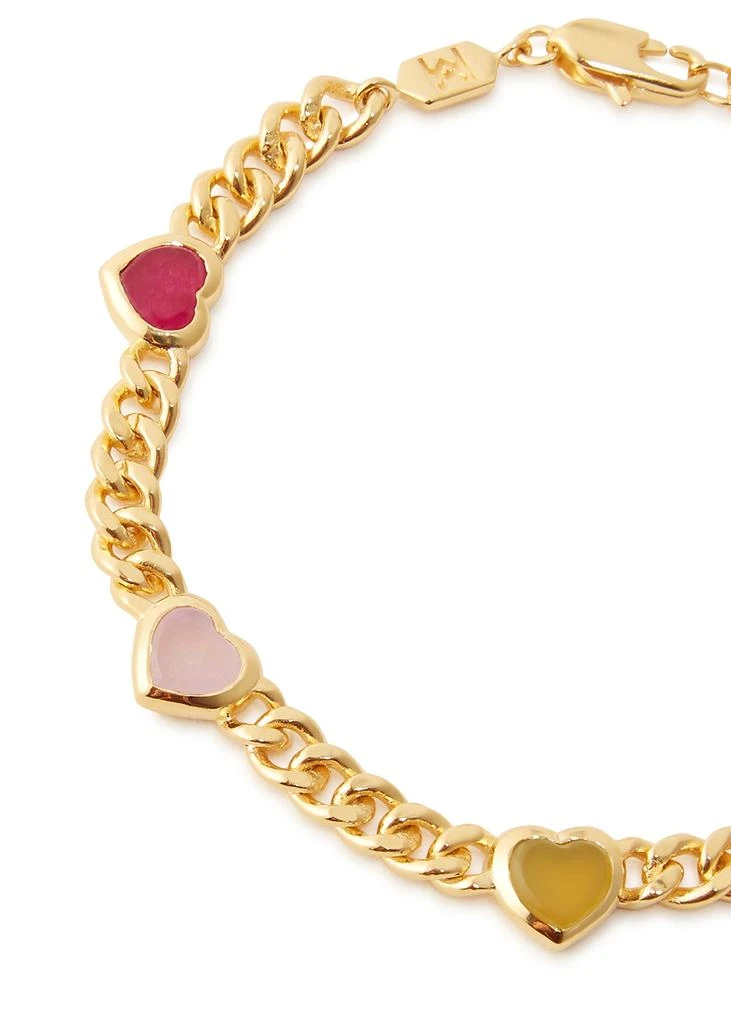 商品Missoma|Jelly Heart 18kt gold-plated chain bracelet,价格¥1453,第3张图片详细描述