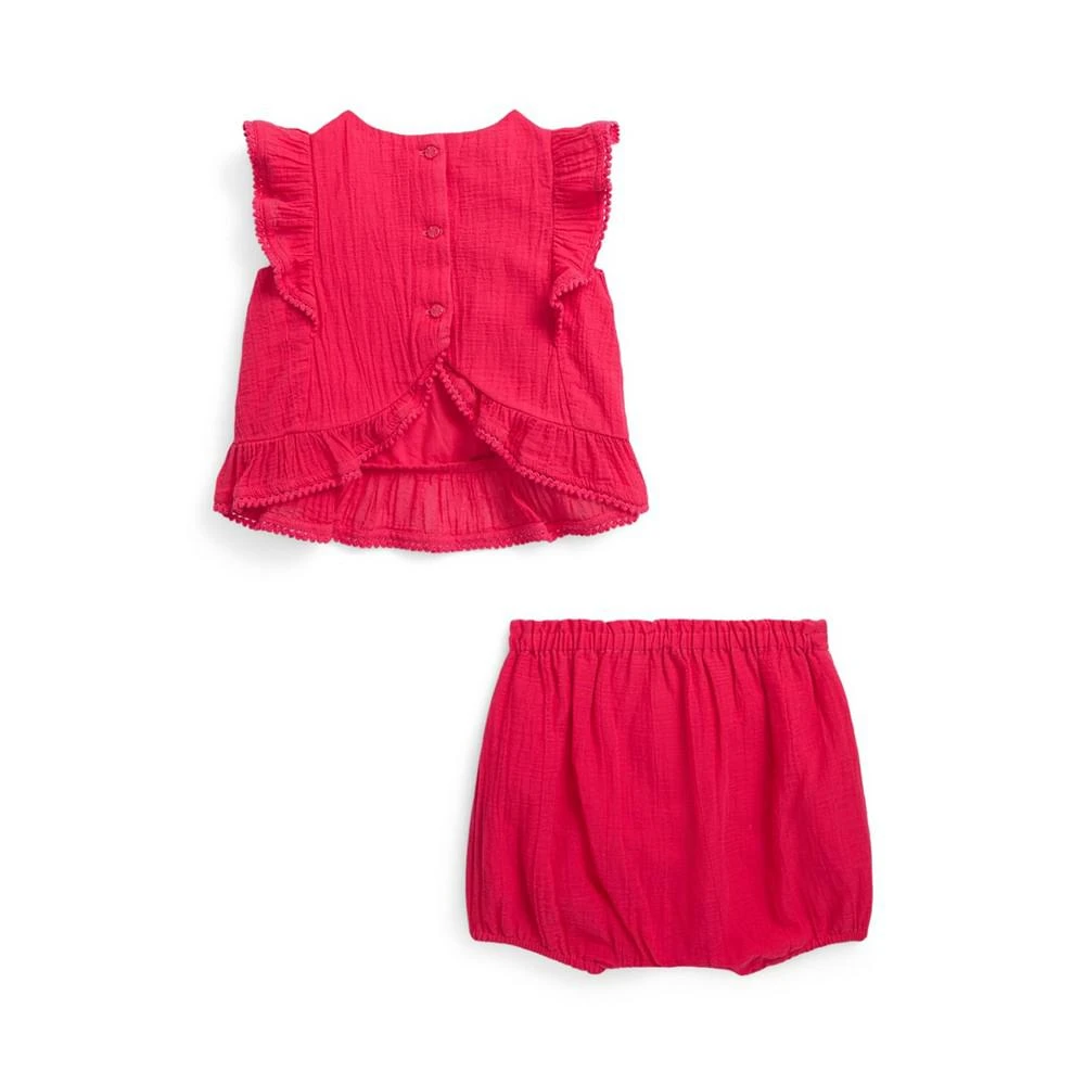 商品Ralph Lauren|Baby Girls Ruffled Cotton Gauze Top,价格¥212,第2张图片详细描述