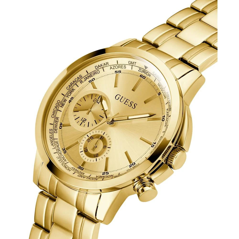 商品GUESS|Men's Gold-tone Stainless Steel Bracelet Watch 44mm,价格¥786,第4张图片详细描述