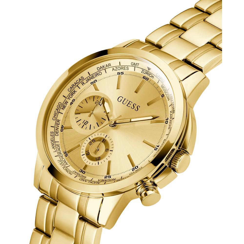 商品GUESS|Men's Gold-tone Stainless Steel Bracelet Watch 44mm,价格¥788,第6张图片详细描述