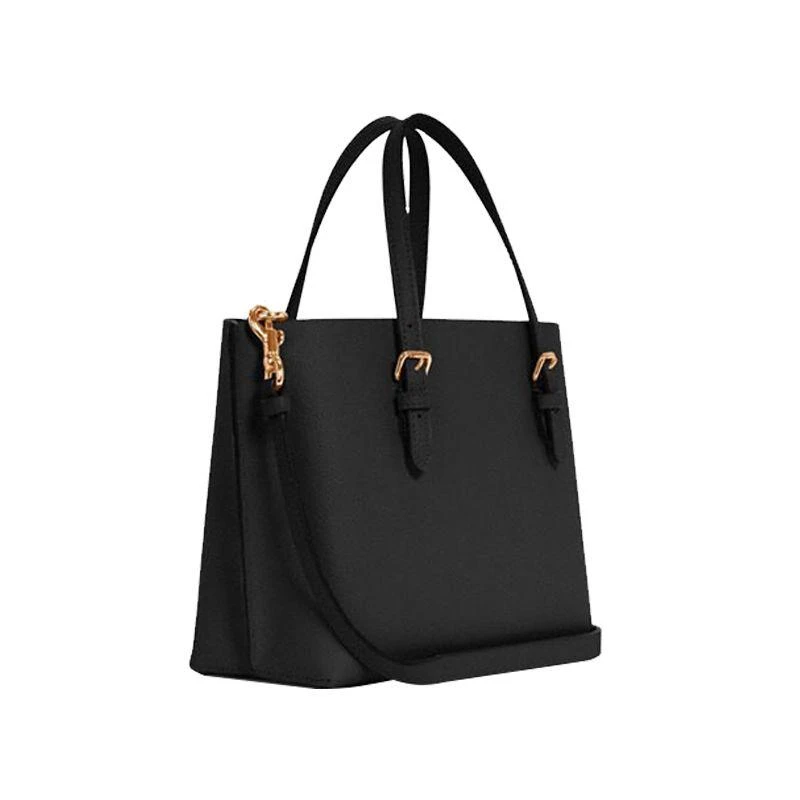 商品Coach|COACH 蔻驰  MOLLIE TOTE 25 黑色纯色小号托特包斜挎包 C4084,价格¥2726,第4张图片详细描述