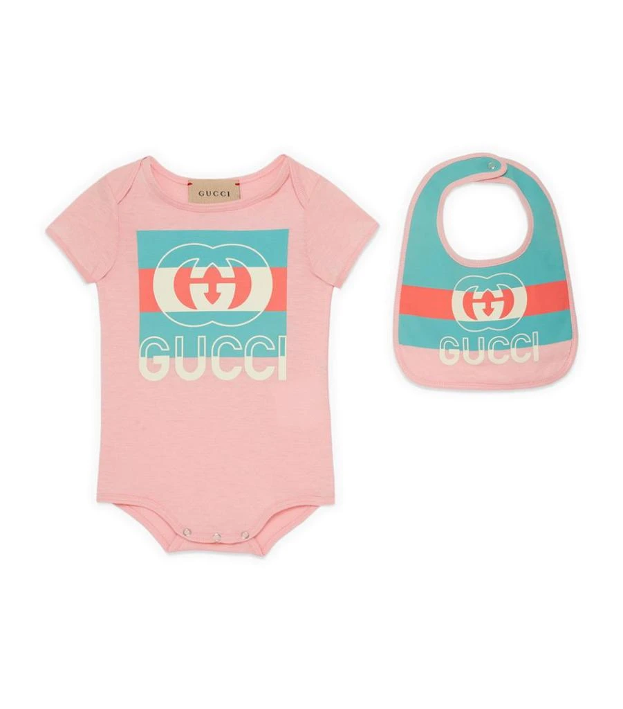 商品Gucci|Bodysuit, Hat and Bib Gift Set (3-36 Months),价格¥2198,第1张图片