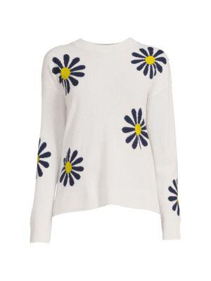 Daisy Floral Crewneck Cashmere Sweater商品第4张图片规格展示