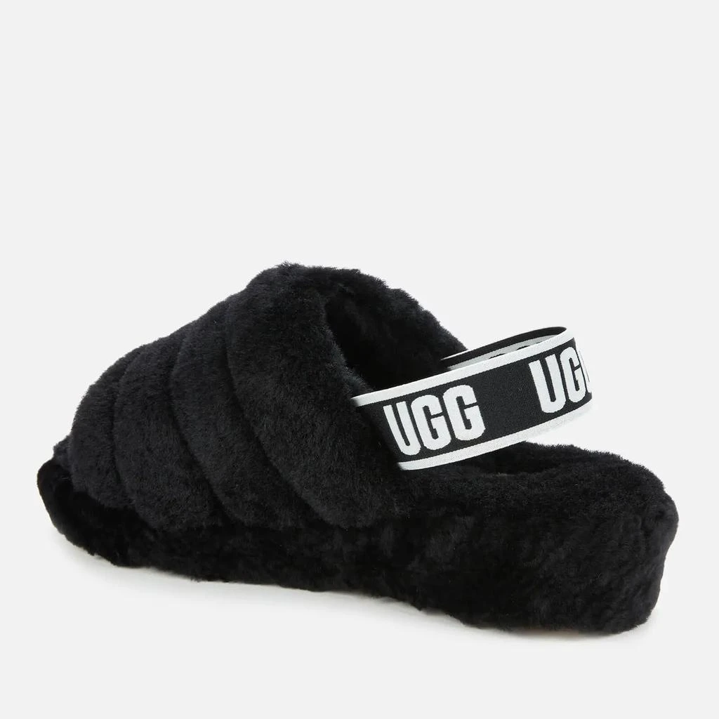 商品UGG|UGG Women's Fluff Yeah Slippers - Black,价格¥876,第2张图片详细描述