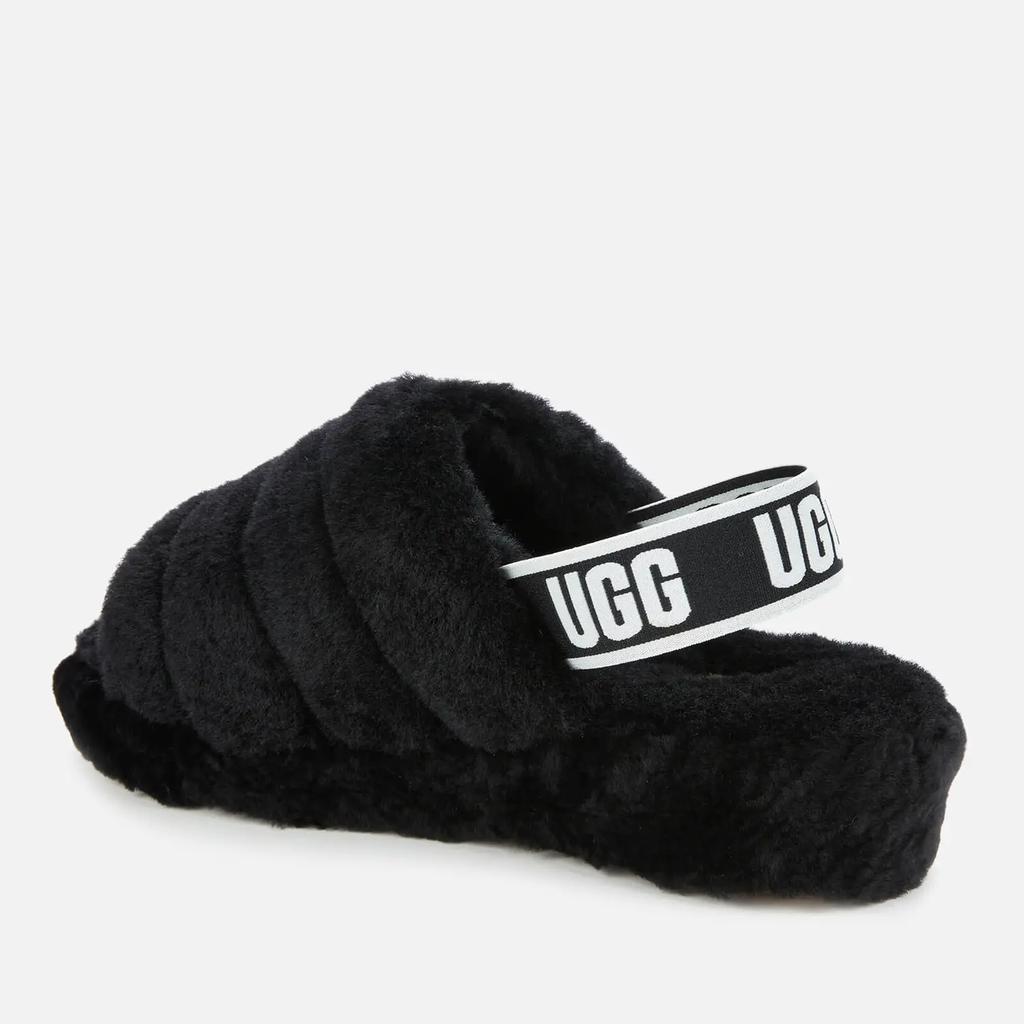 商品UGG|UGG Women's Fluff Yeah Slippers - Black,价格¥805,第4张图片详细描述