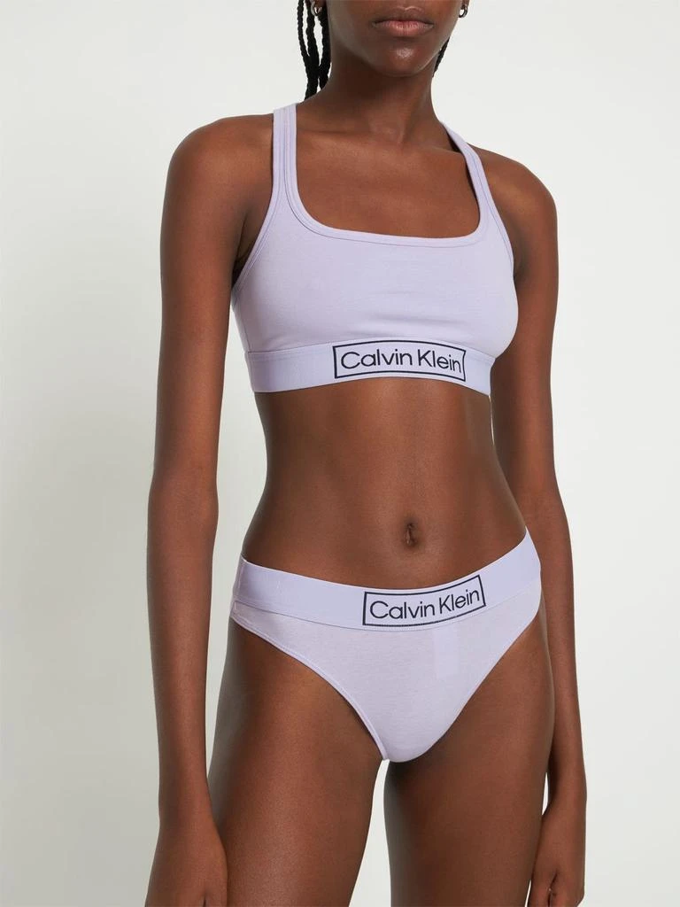 商品Calvin Klein|Logo Cotton Blend Thong,价格¥231,第1张图片详细描述