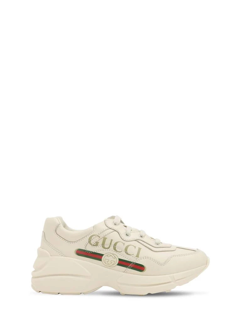 商品Gucci|Rhyton Leather Sneakers,价格¥5043,第1张图片