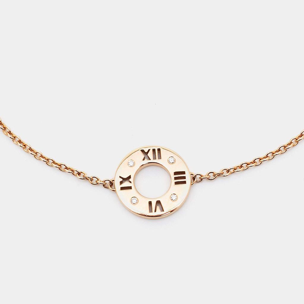 商品[二手商品] Tiffany & Co.|Tiffany & Co. Atlas Diamond Pierced 18k Rose Gold Bracelet,价格¥5165,第4张图片详细描述