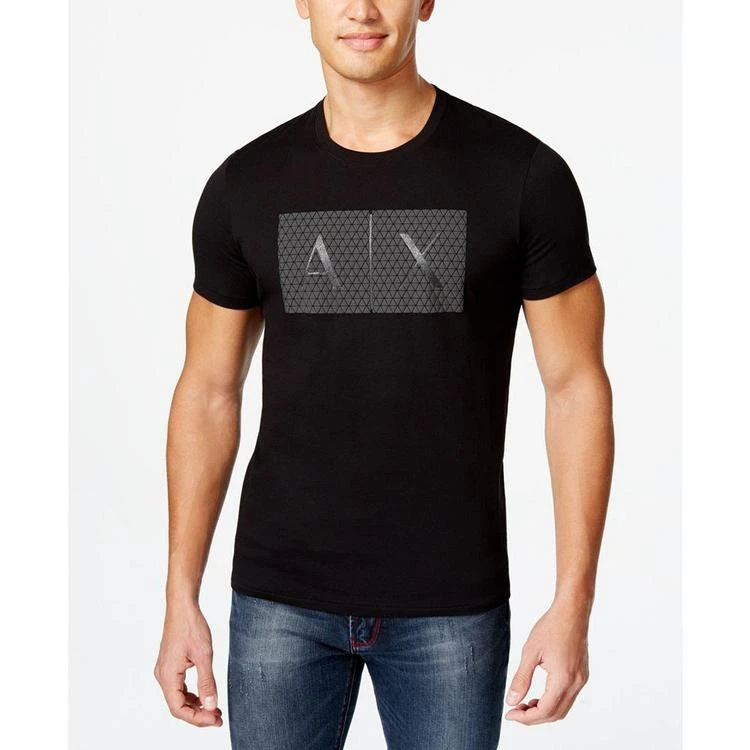 商品Armani Exchange|Men's Triangulation Graphic-Print Logo T-Shirt,价格¥296,第1张图片