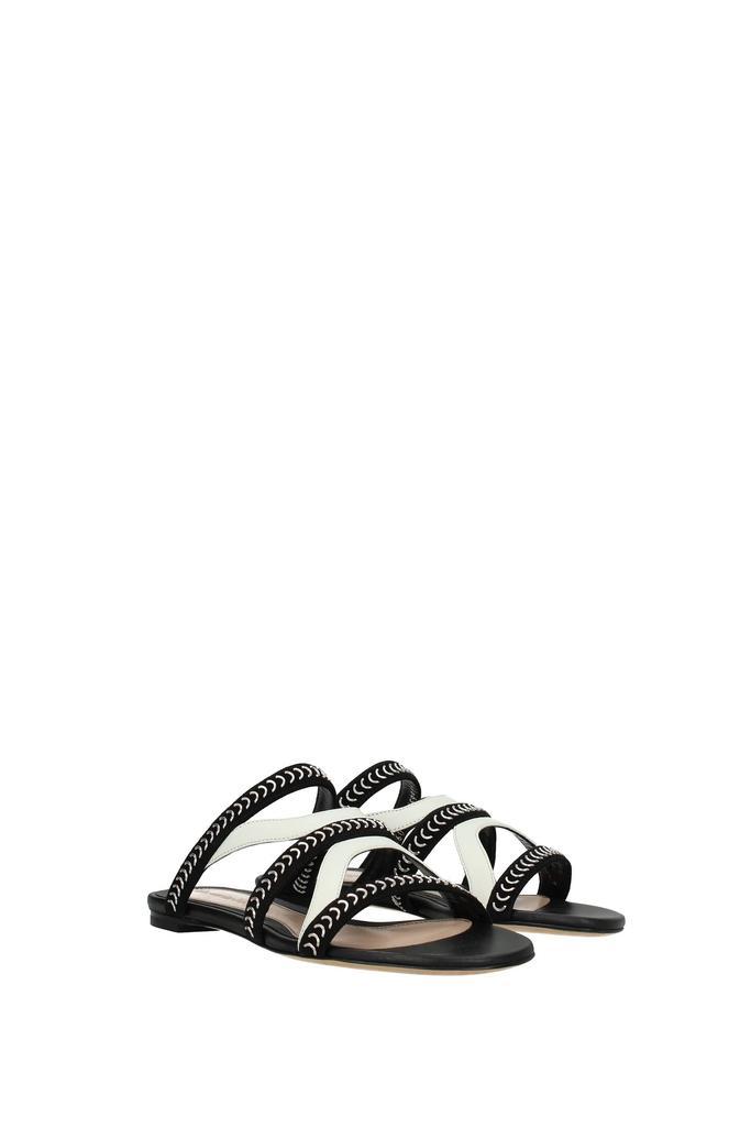 商品Alexander McQueen|Sandals Suede Black White,价格¥2020,第4张图片详细描述