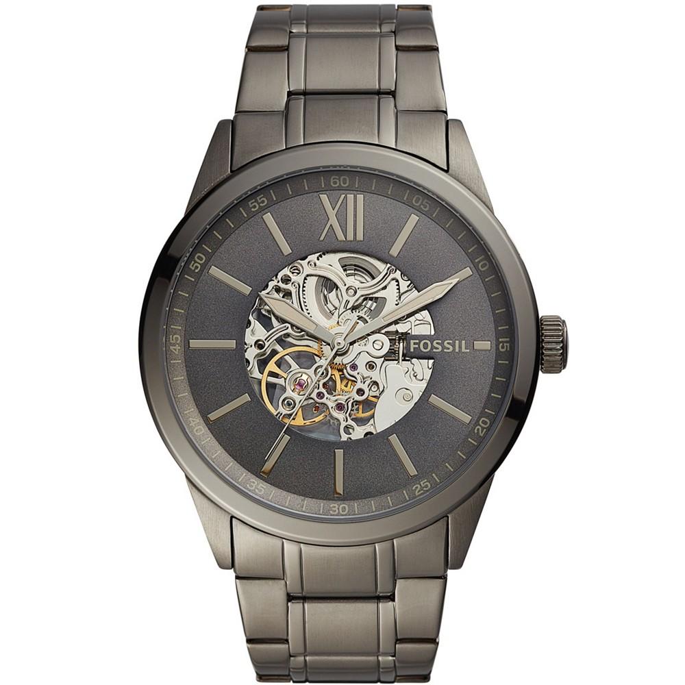 Men's Flynn Automatic Gunmetal Black Stainless Steel Watch 48mm商品第1张图片规格展示