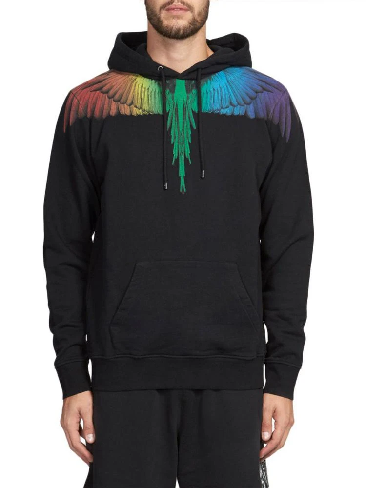 商品Marcelo Burlon|Rainbow Wings Hooded Sweatshirt,价格¥3533,第1张图片