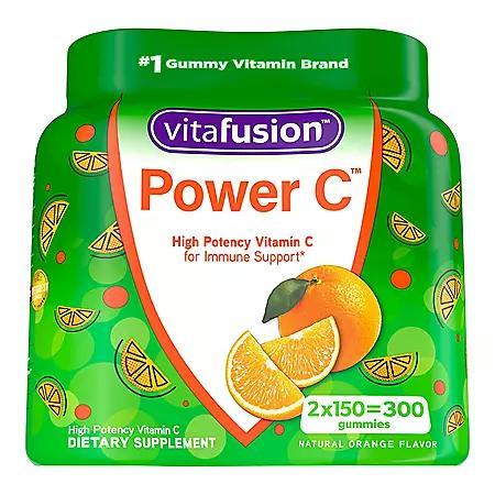 商品Vitafusion|Vitafusion 高效抗氧 免疫支持 维C软糖 (300 ct.) ,价格¥120,第1张图片